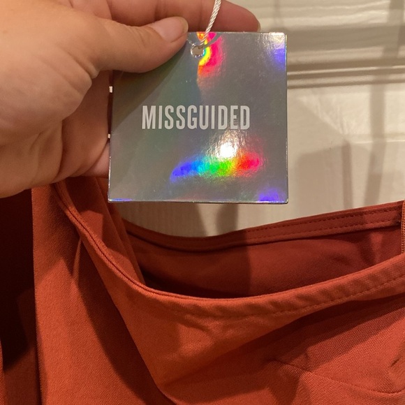 *New* One-Shoulder Dress in Rust from Misguided, size 8 - Picture 5 of 14